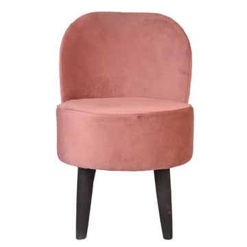 Brown Colour Smooth Round Velvet Chair